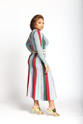 STRIPE SWEATER DRESS