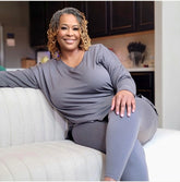 BUTTER SOFT SET LONG SLEEVE - GRAY