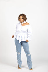 PEEKABOO SHOULDER TOP