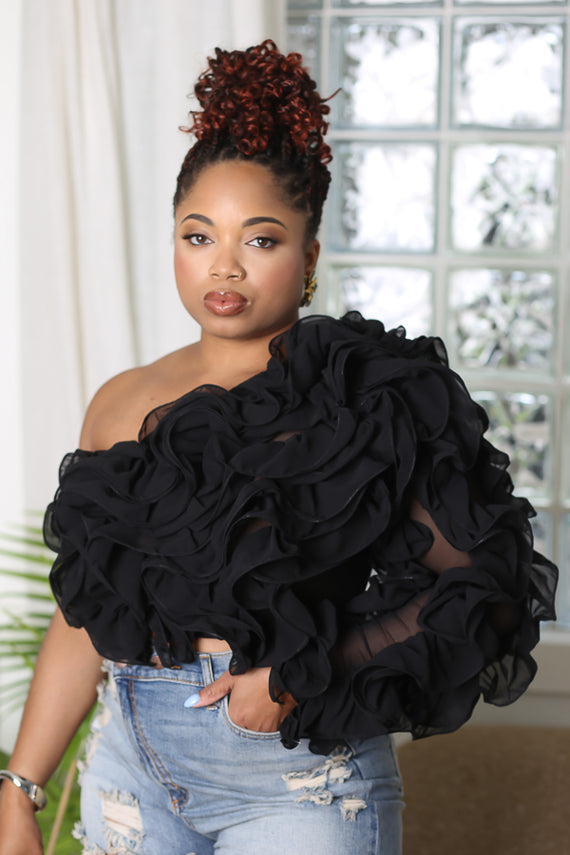 PUFF SLEEVE SNATCHED WAIST TOP – Ivy'Lene Boutique